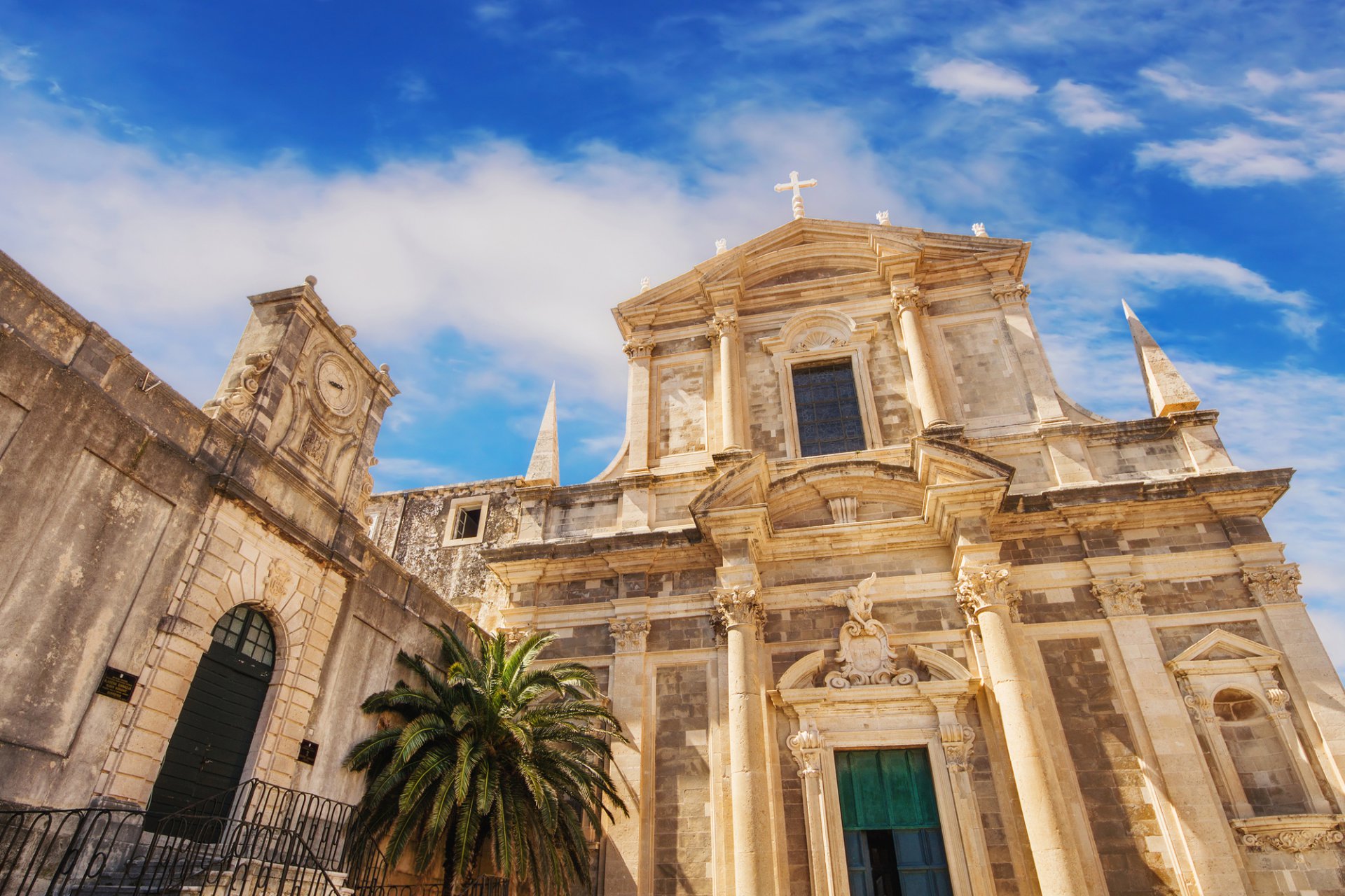 St Ignatius church and high school building in Dubrovnik, Croatia